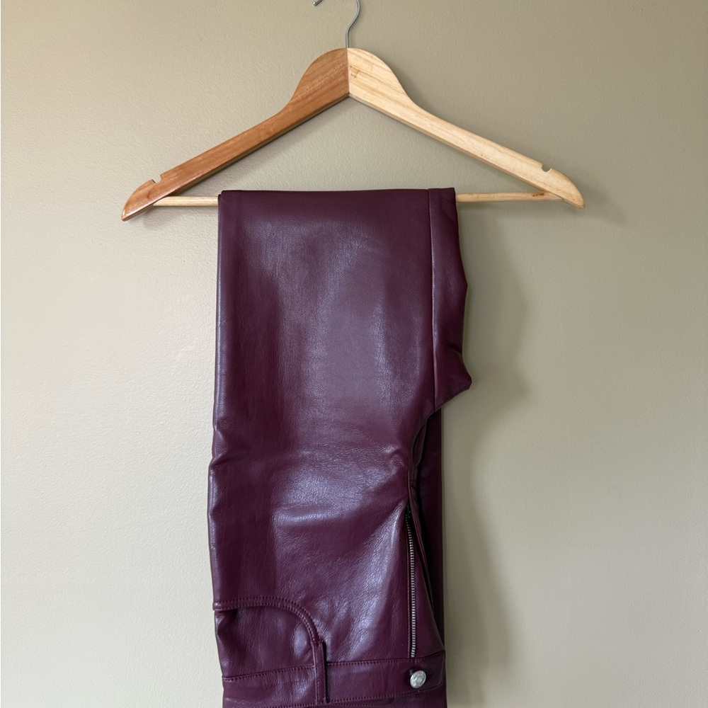 Wilfred Deep Red Leather Pants